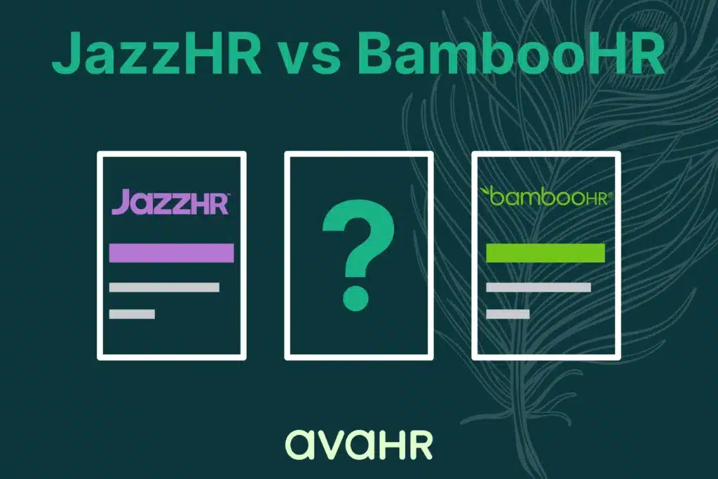 Image Showing Logos Of Jazzhr Vs Bamboohr And Their Competitor Ava Hr