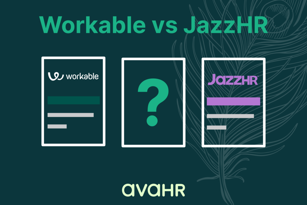 Image Showing Logos Of Workable Vs Jazzhr And Their Alternative Ava Hr