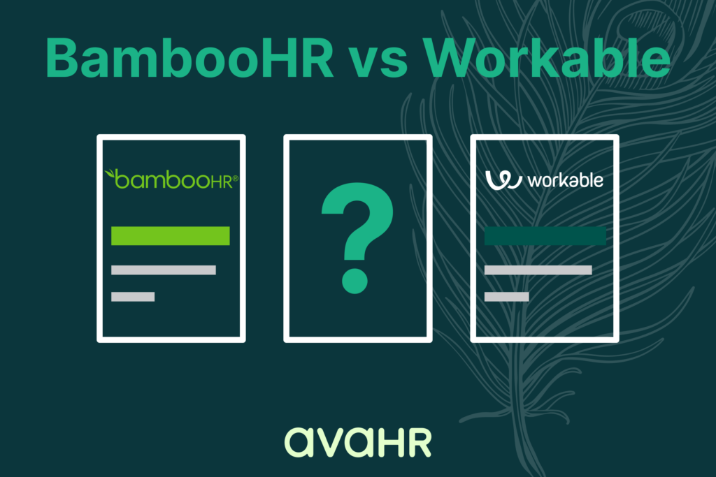 Image Showing Logos Of Bamboohr Vs Workable And Their Alternative Ava Hr