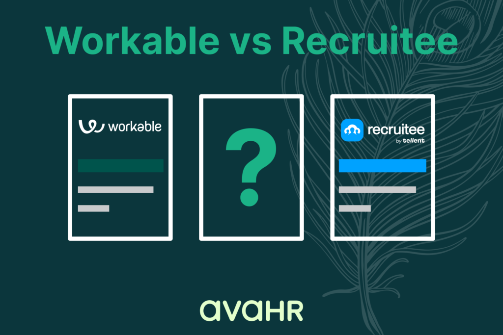 Image Showing Logos Of Workable Vs Recruitee And Their Alternative Ava Hr