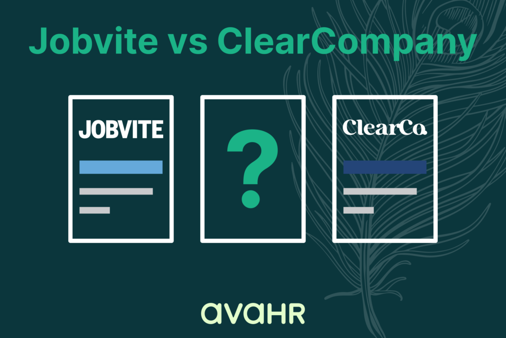 Image Showing Logos Of Jobvite Vs Clearcompany And Their Alternative Ava Hr