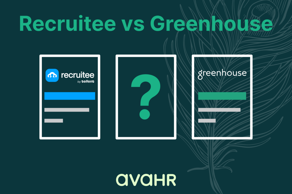 Image Showing Logos Of Recruitee Vs Greenhouse And Their Alternative Ava Hr