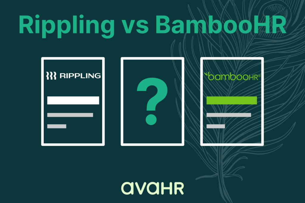 Image Showing Logos Of Rippling Vs Bamboohr And Their Alternative Ava Hr
