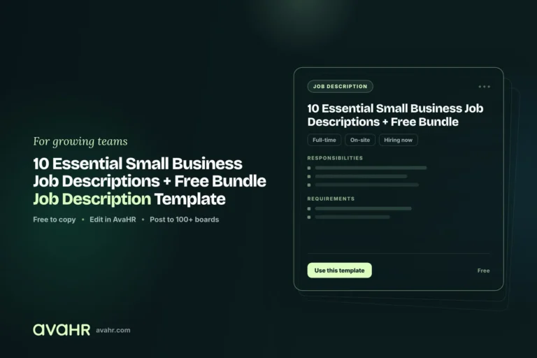 10 Essential Small Business Job Descriptions + Free Bundle
