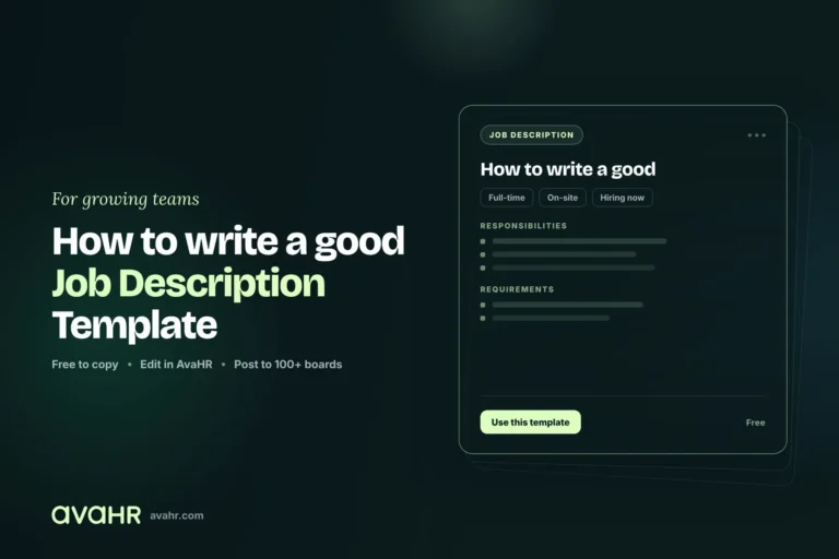 How to write a good job description