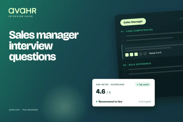Sales Manager Interview Questions