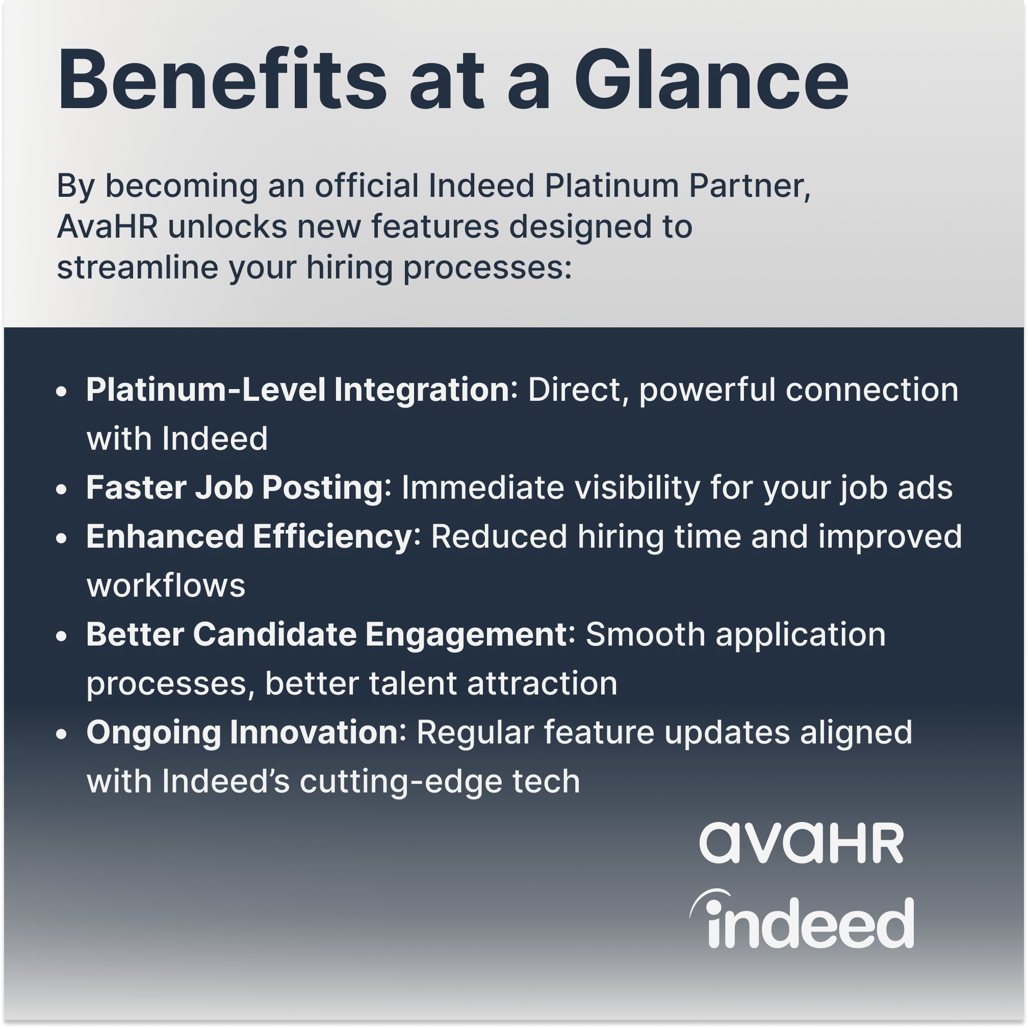 Avahr And Indeed Platinum Partnership Benefits At A Glance