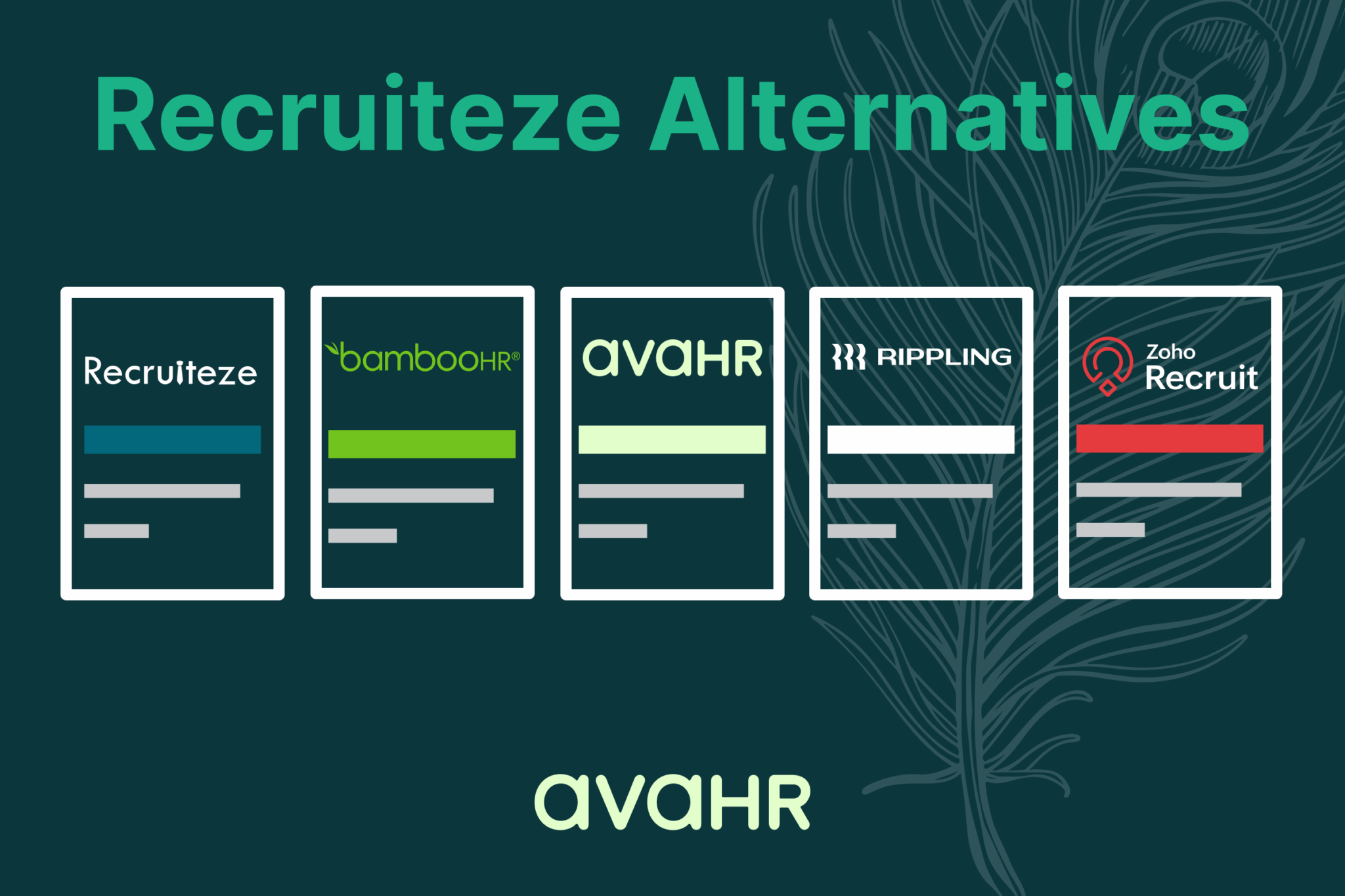 Logos Of Top Recruiteze Alternatives Including Avahr Bamboohr Rippling And Zoho Recruit