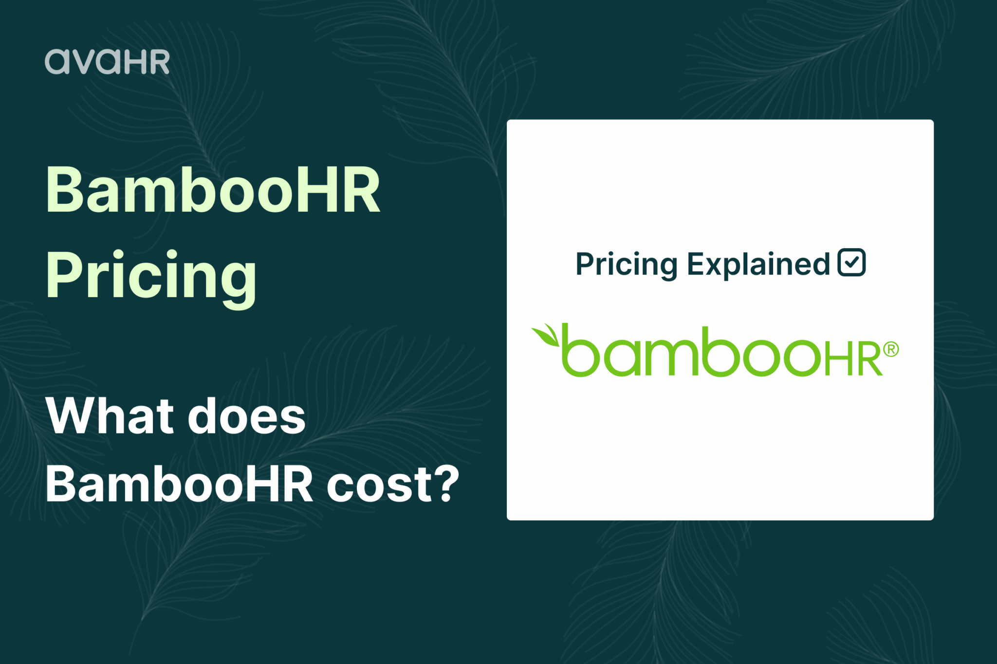 Featured graphic explaining BambooHR pricing - what does BambooHR cost and how it compares.