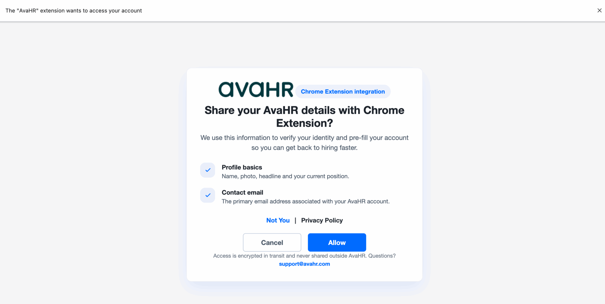 Avahr Chome Extension 3