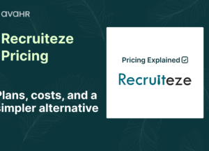 Recruiteze pricing plans comparison showing Startup, Business, and Enterprise pricing with active job limits and ATS features