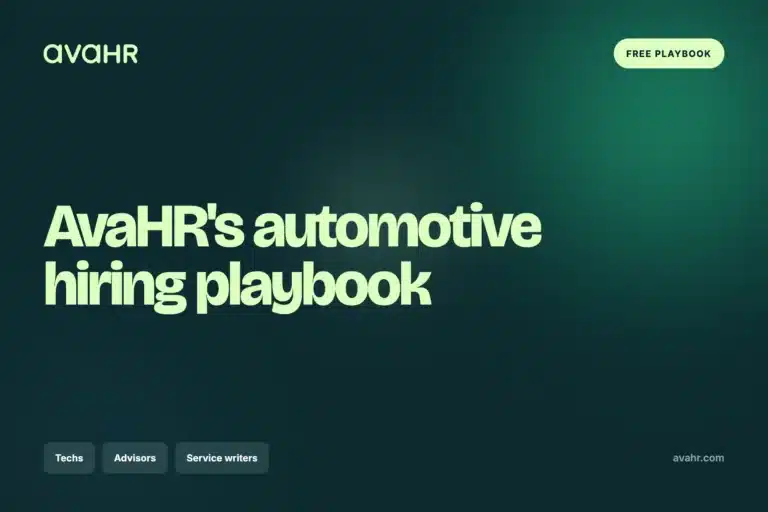 AvaHR’s Automotive Hiring Playbook