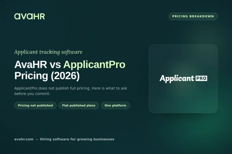 AvaHR vs ApplicantPro Pricing (2026)
