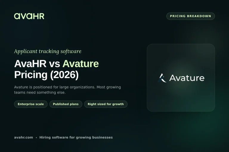 AvaHR vs Avature Pricing (2026)