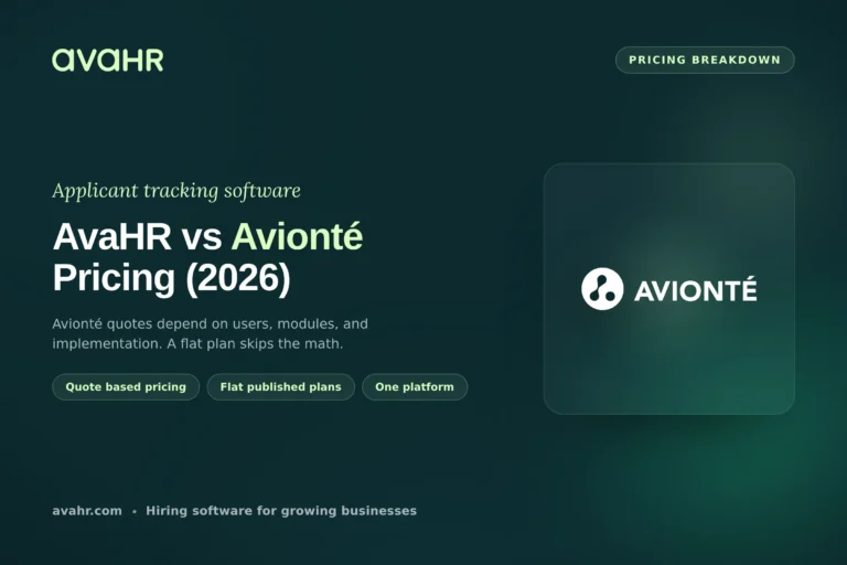 AvaHR vs Avionté Pricing (2026)