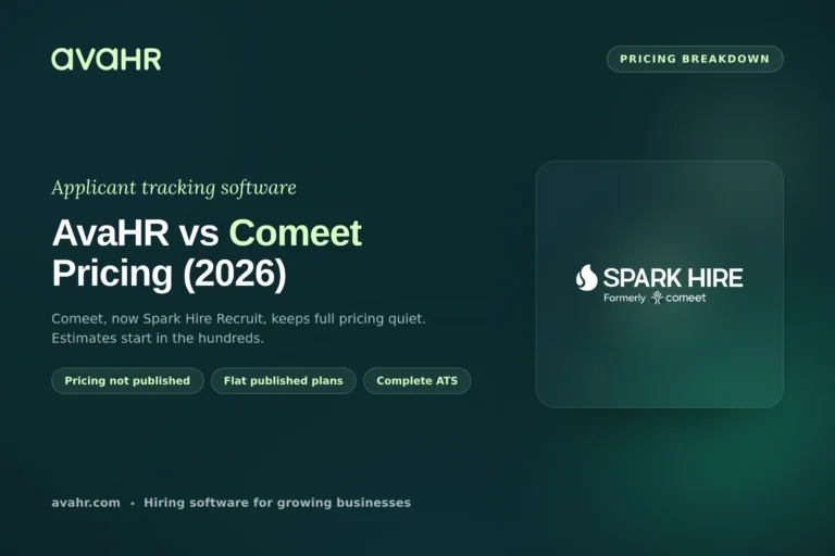 AvaHR vs Comeet Pricing (2026)