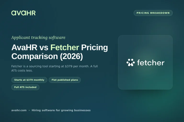 AvaHR vs Fetcher Pricing Comparison (2026)