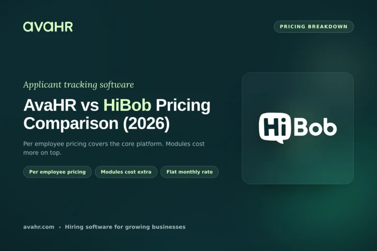 AvaHR vs HiBob Pricing Comparison (2026)
