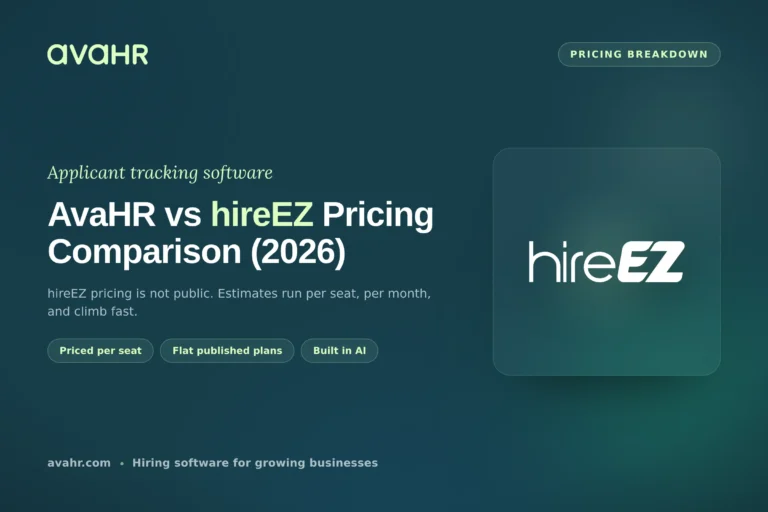AvaHR vs hireEZ Pricing Comparison (2026)