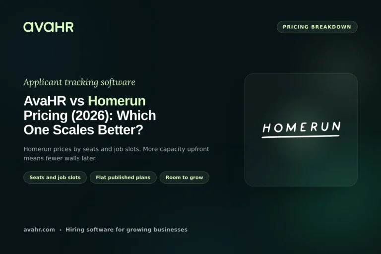 AvaHR vs Homerun Pricing (2026)