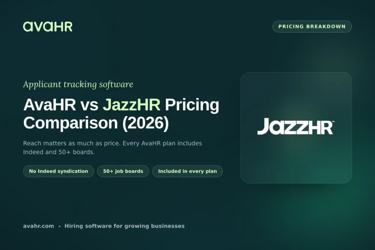 AvaHR vs JazzHR Pricing Comparison (2026)