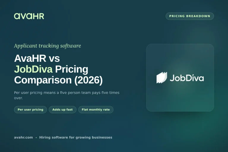AvaHR vs JobDiva Pricing Comparison (2026)