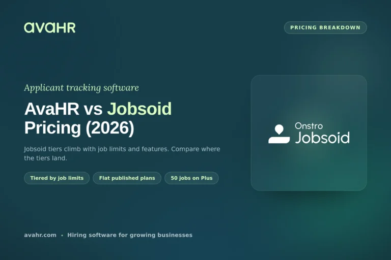 AvaHR vs Jobsoid Pricing (2026)