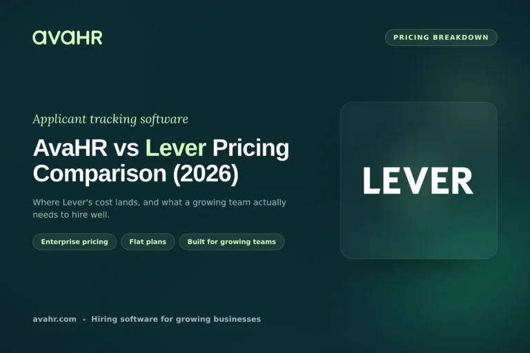 AvaHR vs Lever Pricing Comparison (2026)