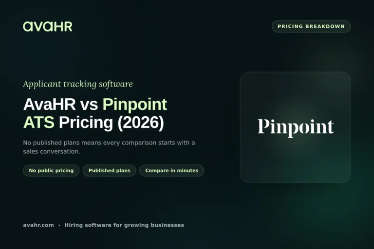 AvaHR vs Pinpoint ATS Pricing (2026)