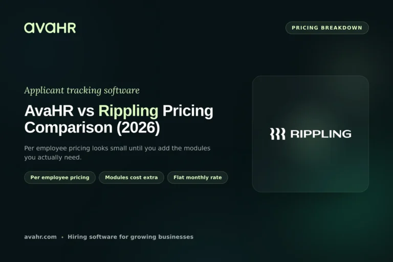 AvaHR vs Rippling Pricing Comparison (2026)