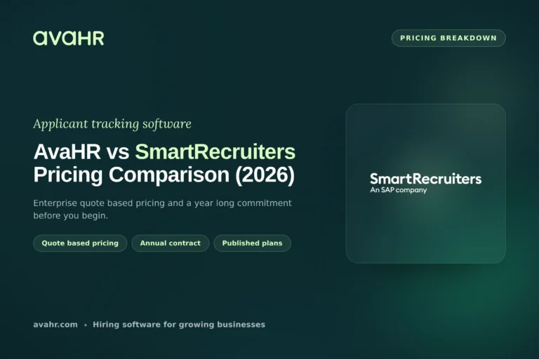 AvaHR vs SmartRecruiters Pricing Comparison (2026)