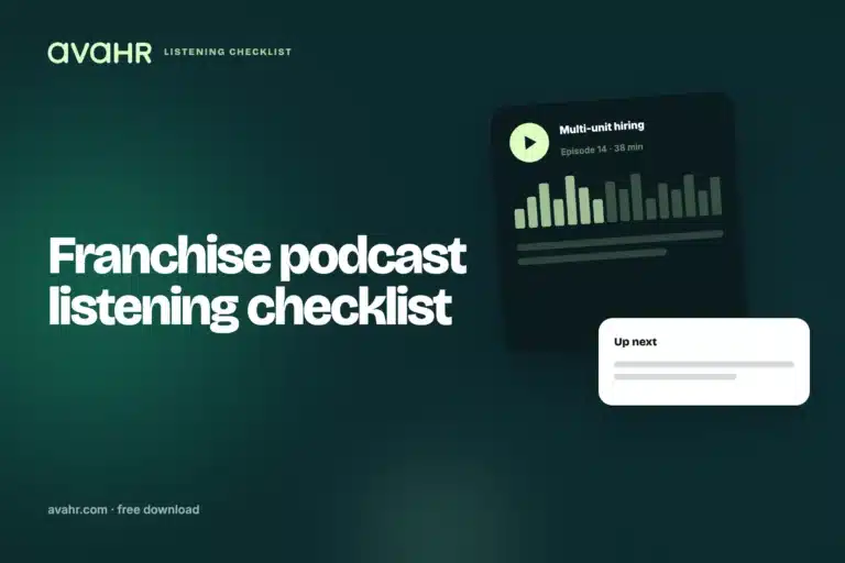 Franchise Podcast Listening Checklist