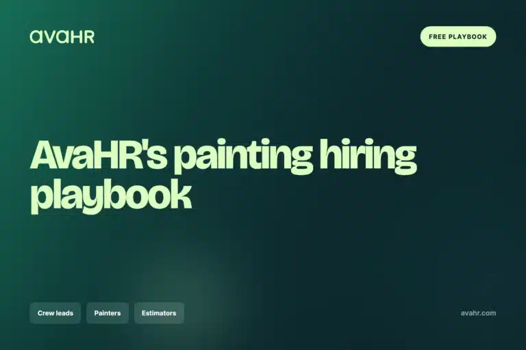 AvaHR’s Painting Hiring Playbook