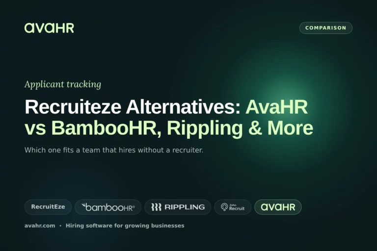 Recruiteze Alternatives: AvaHR vs BambooHR, Rippling & More