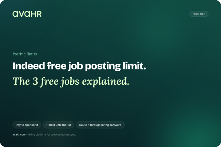 Indeed free job posting limit: how the 3 free jobs a month really work (2026)
