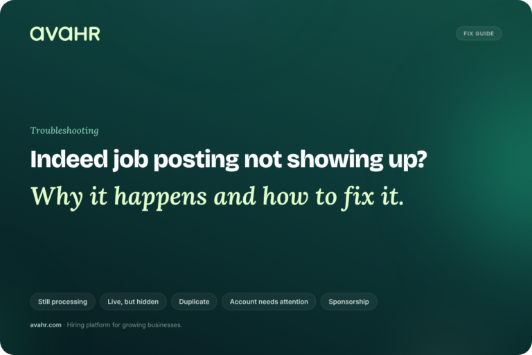 Indeed job posting not showing up? Why it happens and how to fix it